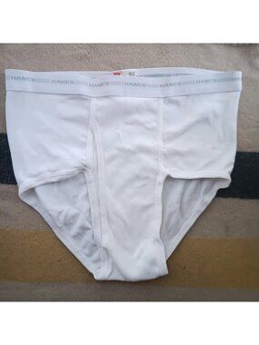 Vintage Hanes Classic Briefs Size 40 Mens White 100% Cotton Made In USA 1990s